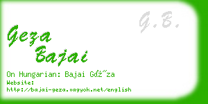 geza bajai business card